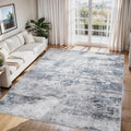 6x9 Area Rugs for Living Room Washable Bedroom Dining Room Blue Grey by Aelenmu
