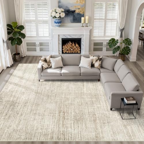 LOONGRUG 12x15 Area Rug Large Neutral Modern Rug by LOONGRUG
