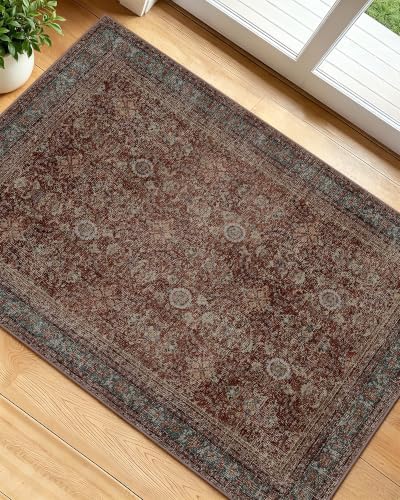 OLANLY 2x3 Washable Small Rug Non Slip Indoor Door Mat by OLANLY