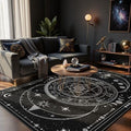 Nayoroom Black Celestial Witchcraft Area Rug, Machine Washable, 8 x 10 ft by Nayoroom