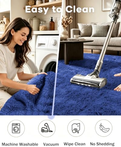 Smiry Area Rugs for Living Room Bedroom 2x3 ft, Fluffy Washable Carpet - Image 4