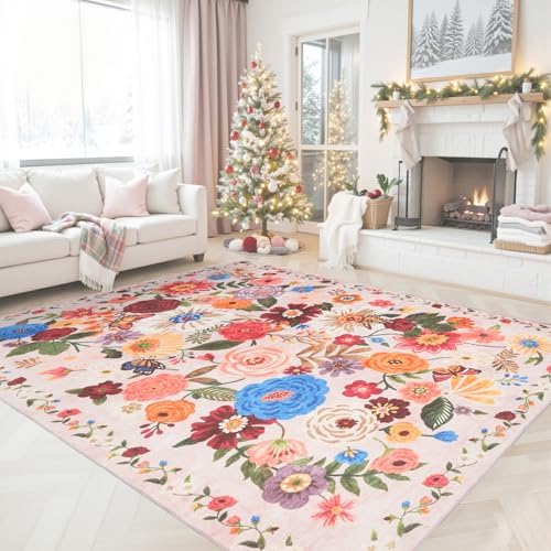 Blush Area Rug 5x7 for Bedroom Living Room - Image 2