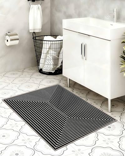 2x3 Entryway Rug Small Modern Abstract Door Mat - Image 3