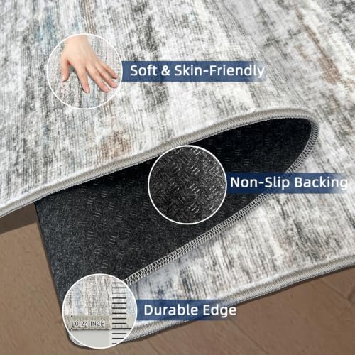 2x5 Washable Runner Rugs，Modern Abstract Rug Runner, Ultra-Thin Kitchen Runner - Image 4