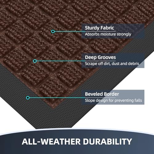 Front Door Mat Outside Entrance, Heavy Duty Doormat, 47.5"x35.5" - Image 4