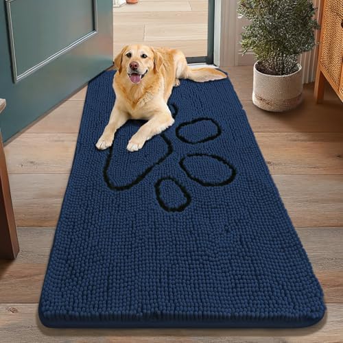 Smiry Dog Door Mat for Muddy Paws, Absorbent Non Slip Dirt Trapper by Smiry