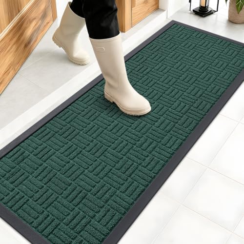 OLANLY Front Door Mat Outside Entrance 47x17, Heavy-Duty Rubber Doormat by OLANLY