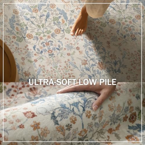 9x12 Area Rugs for Living Room: Washable Bedroom Rug Vintage Area Rug Stain - Image 5