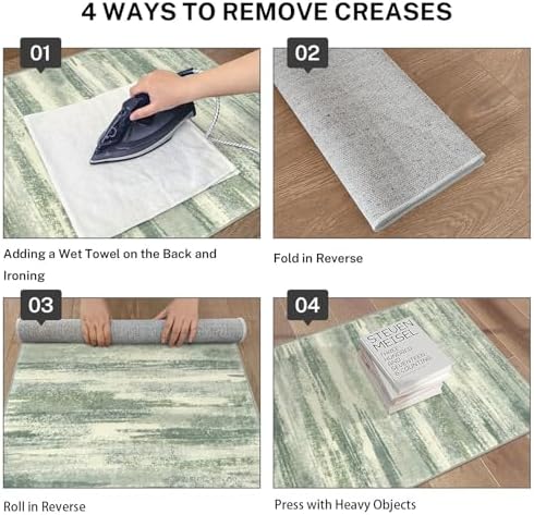 Lansny Abstract Washable 2x6 Runner Rug Non Slip Runners - Image 5