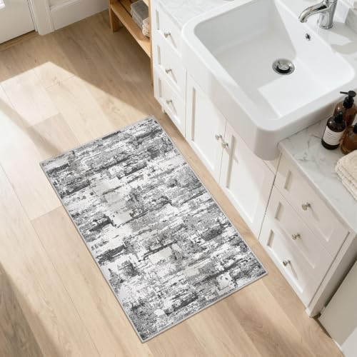 2x3 Runner Rug, Abstract Washable Hallway Rugs - Image 5