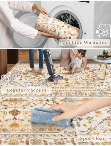 SERISSA 2'6"x10' Washable Non Slip Boho Runner Rug - Image 2