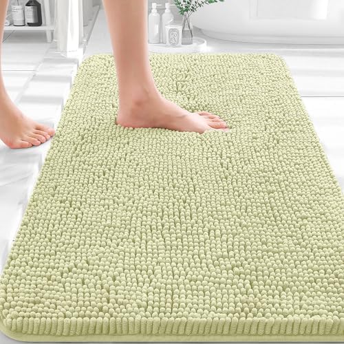 OLANLY Bathroom Rugs 36x24, Extra Soft Absorbent Chenille Bath Rugs by OLANLY