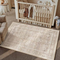 HUGEAR Beige Washable 3x5 Area Rugs by HUGEAR