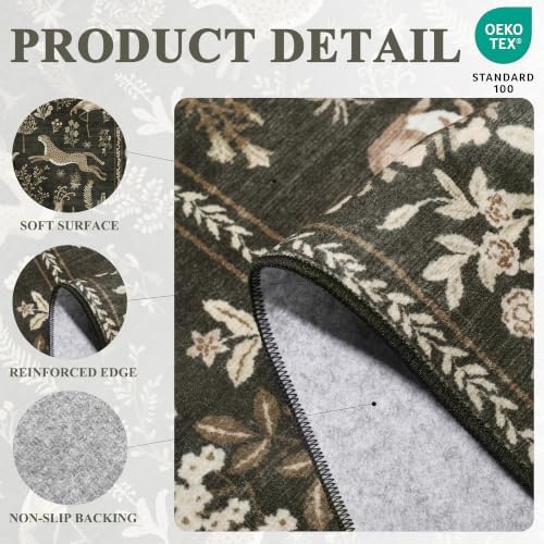 DUKINO 4x6 Area Rug, Washable Rug - Image 4