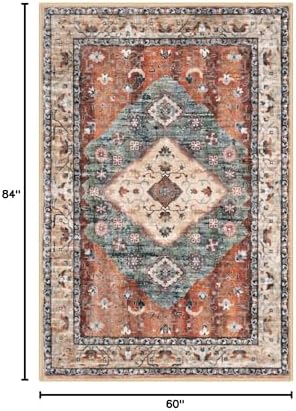 KOZYFLY Boho Area Rug 5x7 Ft Thin Rugs - Image 2