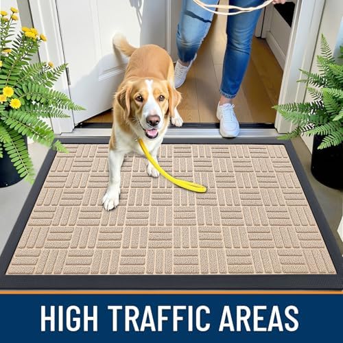 OLANLY Front Door Mat Outside Entrance 47x32, Heavy-Duty Rubber Doormat - Image 6