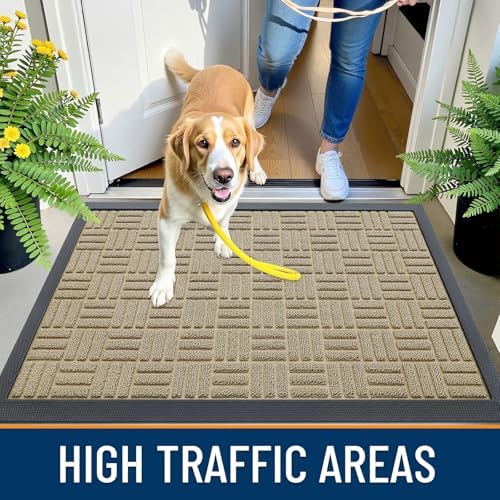 OLANLY Front Door Mat Outside Entrance 35x23, Heavy-Duty Rubber Doormat - Image 6