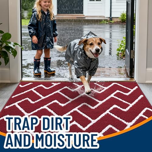 OLANLY Front Door Mat 40x32, Low-Profile Easy Clean Doormat - Image 2