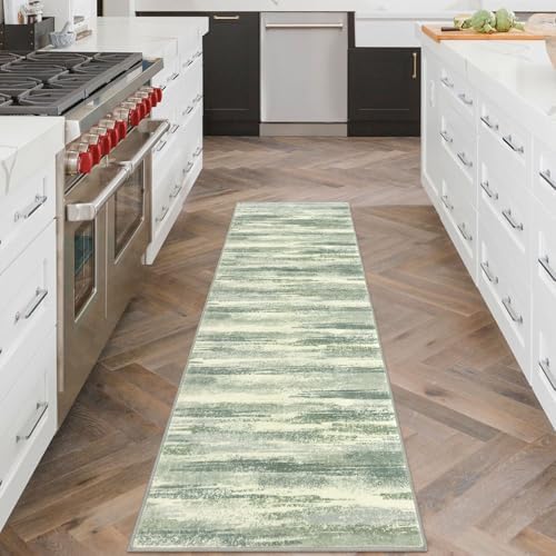 Lansny Abstract Washable 2x6 Runner Rug Non Slip Runners - Image 3