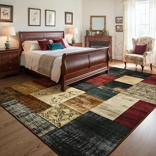 Tepook 8x10 Area Rugs for Living Room, Washable Large Geometric Bedroom Rug - Image 3