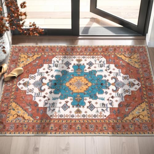 SERISSA 2x3 Washable Non Slip Boho Small Area Rug by SERISSAHomeDecorCollection