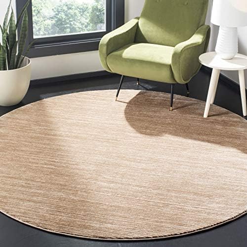 SAFAVIEH Vision Round Rug 9', Modern Tonal Light Brown VSN606C - Image 6