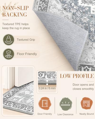 OLANLY 2x8 Washable Runner Rug, Soft Non Slip Carpet - Image 7