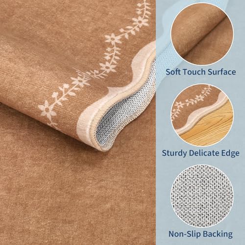 GarveeHome Round Rugs 6ft Scalloped Washable Circle Rug - Image 5