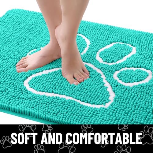 Smiry Dog Door Mat for Muddy Paws, Absorbent Non Slip Dirt Trapper - Image 4