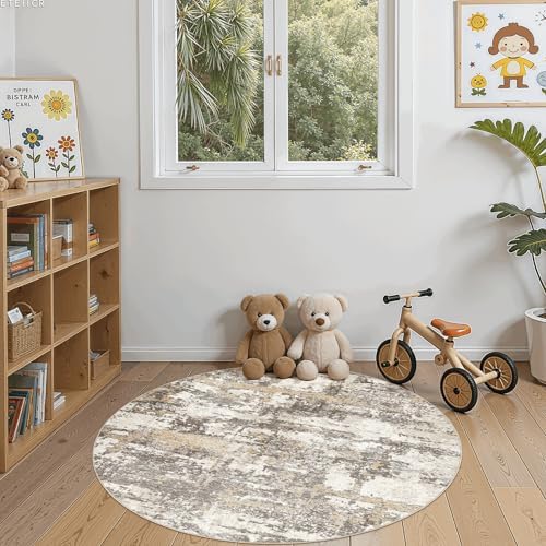 4ft Round Rug, Circle Area Rugs - Image 4