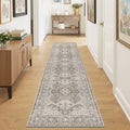 2x8 Runner Rug Vintage Hallway Runner Rug Non Slip Machine Washable Stain by ComiComi
