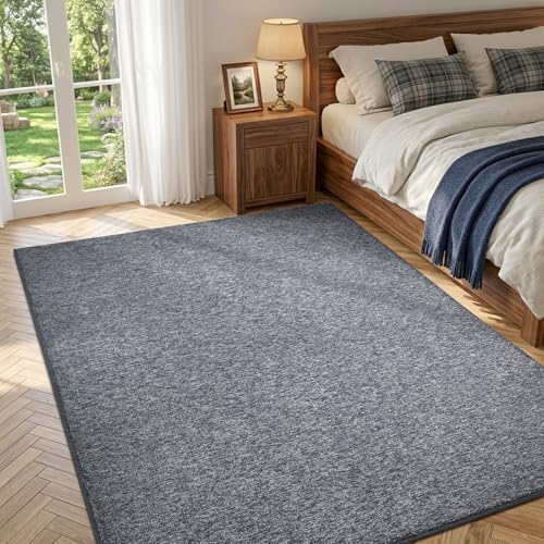4x6 Grey Blue/White Area Rug Non-Slip Washable Soft - Image 2