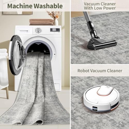 Rugxara Grey 6x9 Area Rugs Washable Rug - Image 6