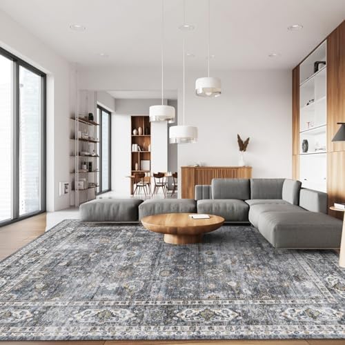 Rugcomf Large Living Room Rug 8x10 Washable Non Slip Vintage by Rugcomf