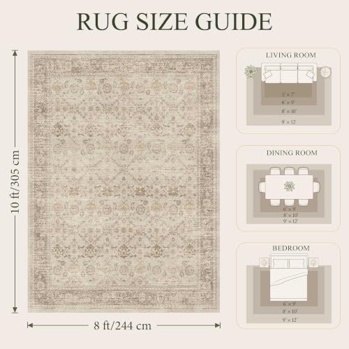 8x10 Washable Boho Area Rug - Image 2