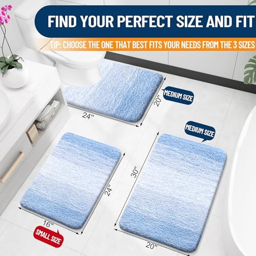 OLANLY Bathroom Rugs Mat 34x21, Extra Soft Absorbent Microfiber Bath Rugs - Image 2