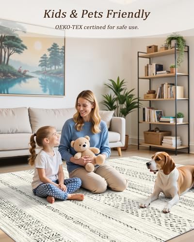Miukiki Washable 2x6 Runner Rug Hallway Non Slip Kitchen Runner Grey - Image 6