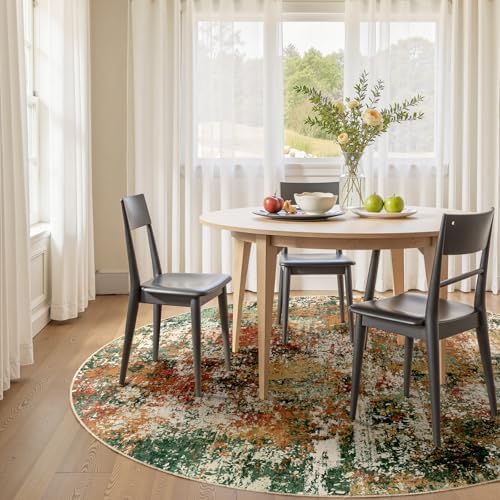 RELEANY Washable Round 4ft Area Rug - Image 2