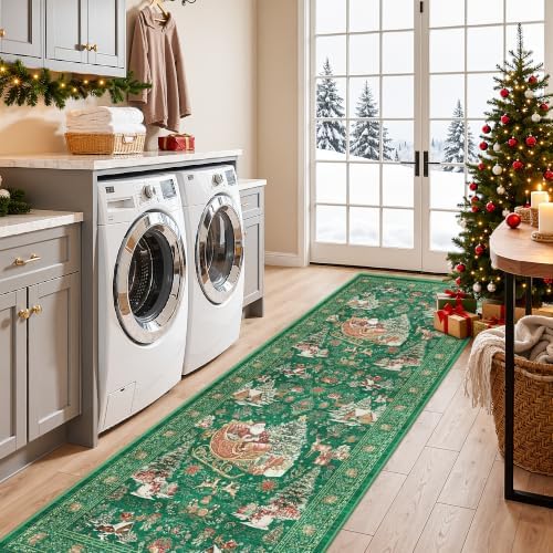 Christmas Kitchen Rugs 2x6 Runner Rug Washable Rugs - Image 3