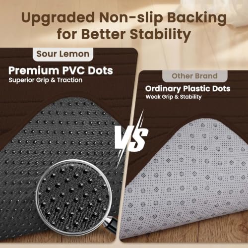 Sour Lemon 2x6 Runner Rug for Hallways Non Slip, Bedroom Rugs Coffee - Image 7