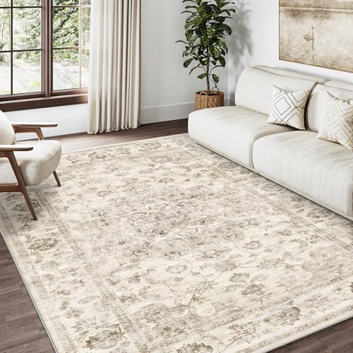 4x5 Beige Neutral Area Rug - Image 2