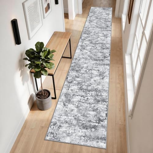 Long Hallway Runner Rug 2.6x12ft Textured Non Slip - Image 3