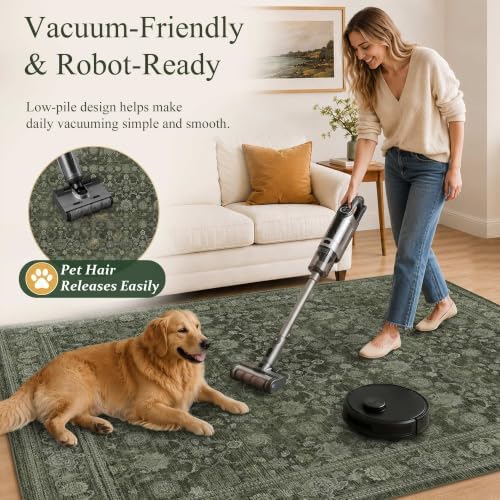 Washable Area Rug 6x9, Non-Slip Boho Carpet - Image 6