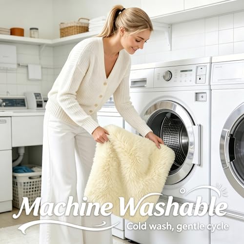 OLANLY Area Rugs for Living Room Bedroom, Machine Washable 4x5.9 ft Soft Fluffy - Image 2