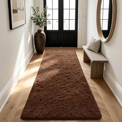 Shag Runner Rug for Bedroom Living Room 2x6 Upgrade Non-Slip Fluffy Soft - Image 6