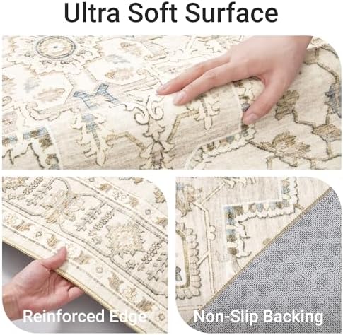 befbee 4x6 Washable Area Rug Non Slip Rug - Image 3