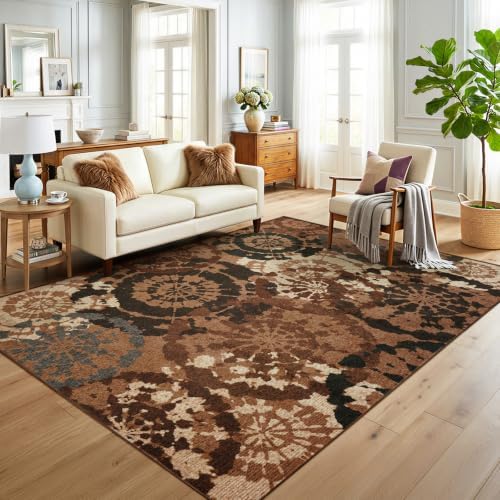 Boho 5x7 Area Rug Washable Non-Slip Modern Abstract Rug - Image 6