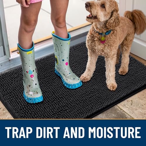 Smiry Dog Door Mat for Muddy Paws 59x24, Absorbs Moisture and Dirt Doormat - Image 3