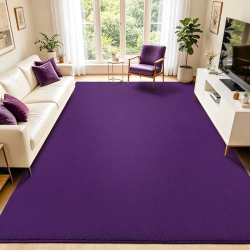 Purple Area Rugs for Living Room Thick Memory Foam Rugs Non-Slip Rug 4x6Ft - Image 7
