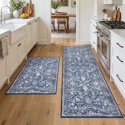 KILOCOCO Kitchen Rug Runner Sets of 2PCS 2x3 and 2x6 Washable Rugs by Kilococo